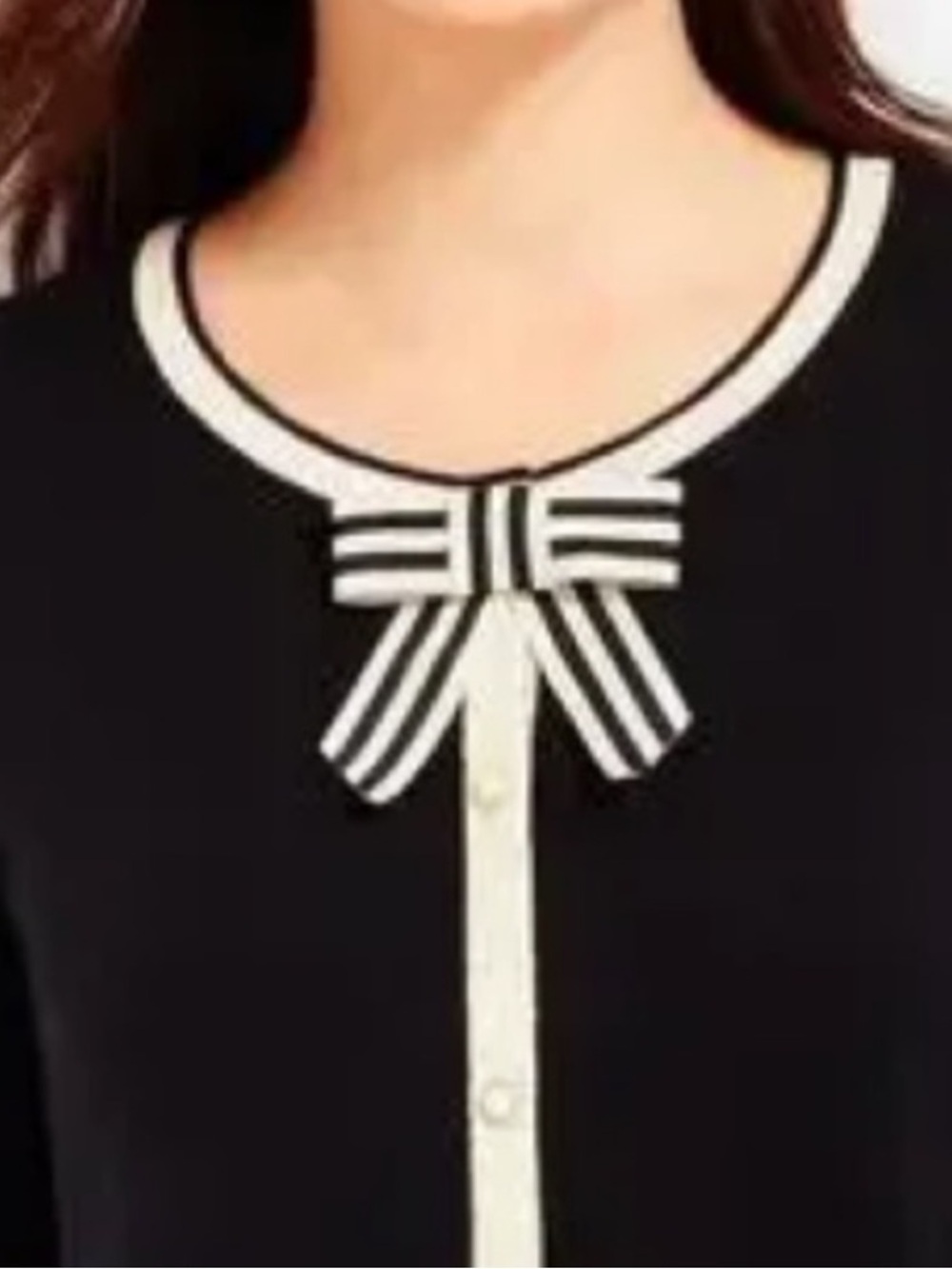 Talbots Classic Cashmere Blend Black Cardigan, Size M, NWT - Picture 11 of 11